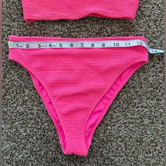 LA Hearts scrunch cropped bikini set - Picture 2 of 5